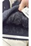 Black Beret with Fur Fleece Inside and Pompom - 3