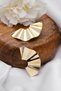 Vip Geometric Zigzag Earrings Metal Plate Earrings with Steel Tips 4.5cm - 5
