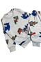 Boys' Cotton Fabric Gray Hedgehog Patterned Long Sleeve Brushed Inside Winter Pajama Set - 4