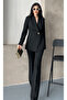 Women's Designer Jacket Pants Set Black - 4