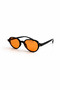 Unisex Black Frame Orange Glass Vintage 48 Ekartman Sunglasses - 3