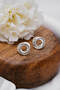 Vip Spiral Earrings Metal Hoop Earrings with Steel Tips 1.3cm - 2