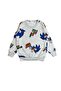 Boys' Cotton Fabric Gray Hedgehog Patterned Long Sleeve Brushed Inside Winter Pajama Set - 5