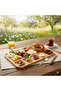 Bamboo Breakfast Plate — Multi-Compartment 5-Piece Natural Presentation and Serving Plate 33X24Cm - 3