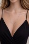 Premium Steel Minimal Ball Detailed Women's Necklace Gold Color & Silver Gray Tarnish-Free Stylish Design