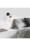 Black Metal Sconce Wall Lamp with Tufts E14 15X21X27 cm Living Room and Bedroom Lighting - 2
