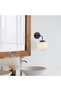 Black Metal Sconce Wall Lamp with Tufts E14 15X21X27 cm Living Room and Bedroom Lighting - 3