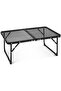 Primitive Lightweight Aluminum Folding Table, Portable Steel Mesh, for Home Stall Beach Camping & Pi