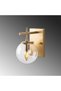 Zahar Stylish Glass Single Pendant Chandelier Shiny Gold for Entrance and Living Room E14 - 5