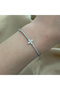 316L Steel/Zircon Stone/Silver Clover Bracelet/Does Not Tarnish - 3