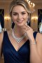 Silver Color Stone 4-Piece Evening Dress Set