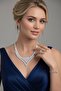 Silver Color Stone 4-Piece Evening Dress Set - 3