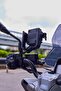 Universal Motorcycle Phone Mount, Waterproof Anti-Shock Handlebar Stand - 2