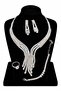 Silver Color Stone 4-Piece Evening Dress Set - 3