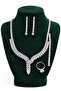 Silver Color Stone 4-Piece Evening Dress Set - 4