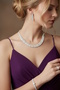 Silver Color Stone 4-Piece Evening Dress Set - 2