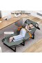 Portable Folding Camping Cot, Lightweight Breathable Single Bed with Striped Pattern, Compact Outdoo - 3