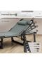 Portable Folding Camping Cot, Lightweight Breathable Single Bed with Striped Pattern, Compact Outdoo - 2