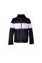 Segmented Black Men's Leather Jacket 931