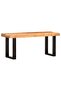 Bench 110 cm Solid Rough Mango Wood and Steel - 8