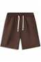 Men's Combed Cotton Pocketed Lace-Up Shorts