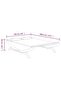 Outdoor Lounge Bed 165x188.5x46 cm Solid Bent Wood Cream - 5