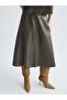 I Beli Zippered A-Line Leather Look Skirt from Freezen Store - 6