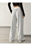 2-Piece White Belted High Waist Women's Wide Leg Sweatpants - 3