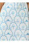 Women Blue Printed A-Line Midi Skirt - 3