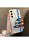 Samsung Galaxy S24 Fe Compatible Silicone Edge Hard Back Anti-Fall Phone Case Bmw Patterned