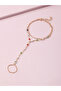 Multi-Stone Hand Chain Ring Bracelet - 5