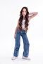 Girl's Embroidered Design Jeans - 8