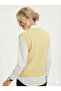 Women's regular cut v-neck embroidered sleeveless sweater 4858 - 3