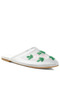 Women Mesh Sequin Beaded Mules in Silver