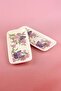 Pink Butterfly 2-Piece Porcelain Serving Plate