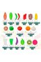 100 PC Play Food Set Pretend Play for Kids Kitchen Accessories Toy Food Set Plastic Fruit Vegeta - 2