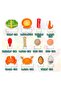 100 PC Play Food Set Pretend Play for Kids Kitchen Accessories Toy Food Set Plastic Fruit Vegeta - 4
