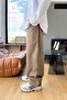 Elastic Waist Trousers Brown - 2