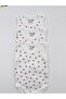 3-Piece 100% Cotton Cherry Patterned Corded Fabric Baby Girl Tank Top Bodysuit - 5