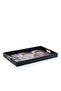 Black Serving Tray with Palm and Crescent Pattern - 2