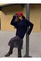 Women's Navy Blue Polo Neck Sweater Tunic Size 7036 - 5
