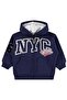 College Campus Printed Cardigan for 2-5 Years Old - Navy Blue
