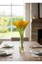 Artificial 8-Piece Gala Flower Yellow Special Day and Home Decoration Valentine's Day