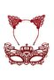 Nessiworld Luxurious Red Lace Crown Mask Set No 2 - Party, Prom, Costume Accessory - 2