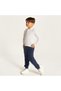 Solid Polo T-shirt with Long Sleeves and Button Closure - 4