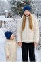 Children's Light Navy Blue Thermal 100% Cotton Soft 2-in-1 Beanie Premium Cuts Series - 8
