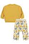 Animals Printed 6-18 Months Set - Mustard 6-9 Months - 2