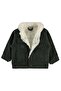 Fleece-Lined Buttoned Velvet Jacket for Ages 2-5 - Khaki 2-3 Years - 2