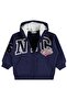College Campus Printed Cardigan for 2-5 Years Old - Navy Blue - 3