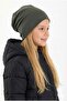 Children's Khaki Thermal 100% Cotton Soft 2 Styles in 1 Beanie Premium Cuts Series - 4